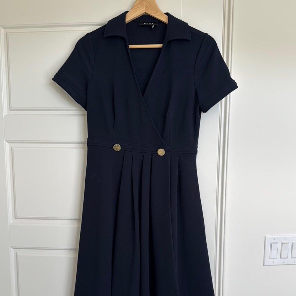 DKNY—Elegant NAVY Wrap Dress-SZ 4